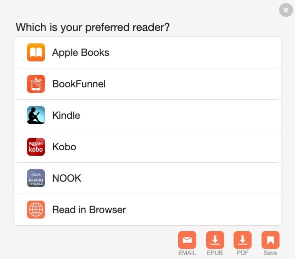 Book funnel options for downloading the bonus