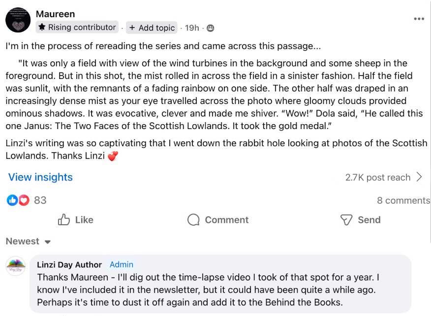 If you're already in the Voracious Readers, click on the screenshot to go directly to Maureen's post.