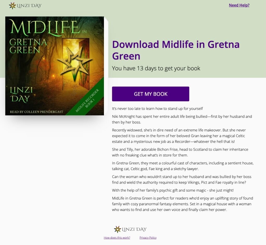 BookFunnel Get My Book screen