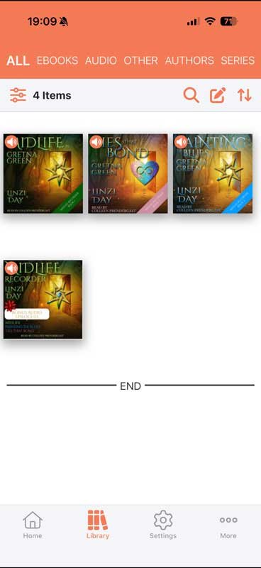BookFunnel library screen