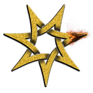 The star from the cover of Half an Orange in Gretna Green.